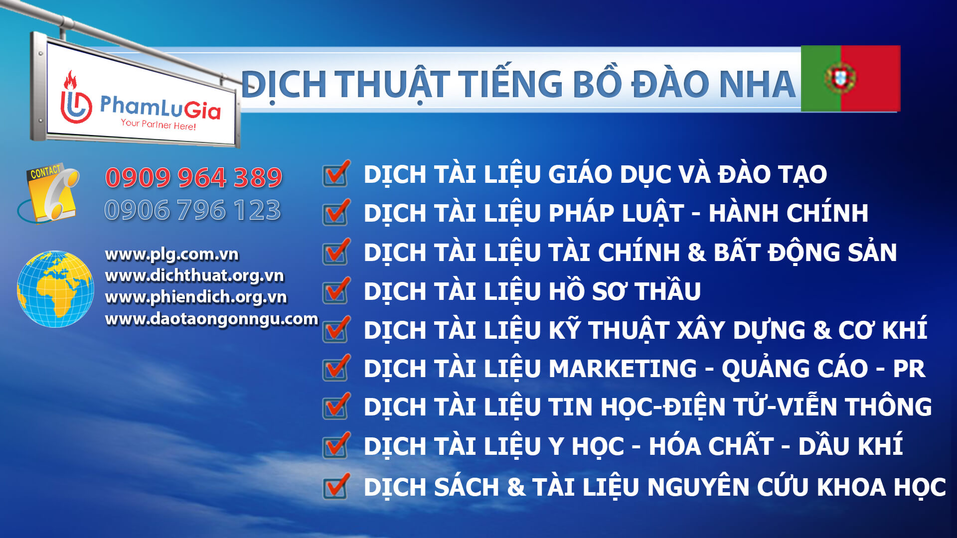 Dịch thuật tiếng Bồ Đào Nha chuyên ngành